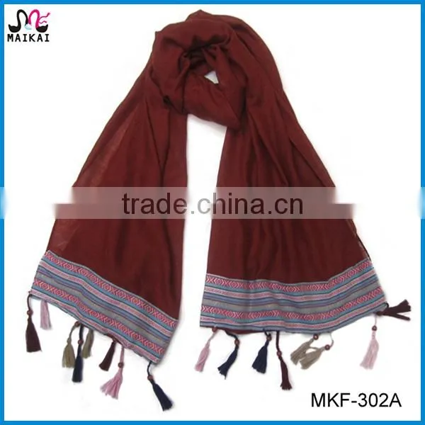 Wholesale new design fashion lady lace scarf 2017