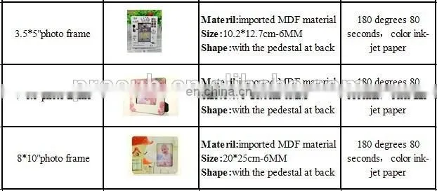 China wholesale MDF custom decorative photo frame for gift