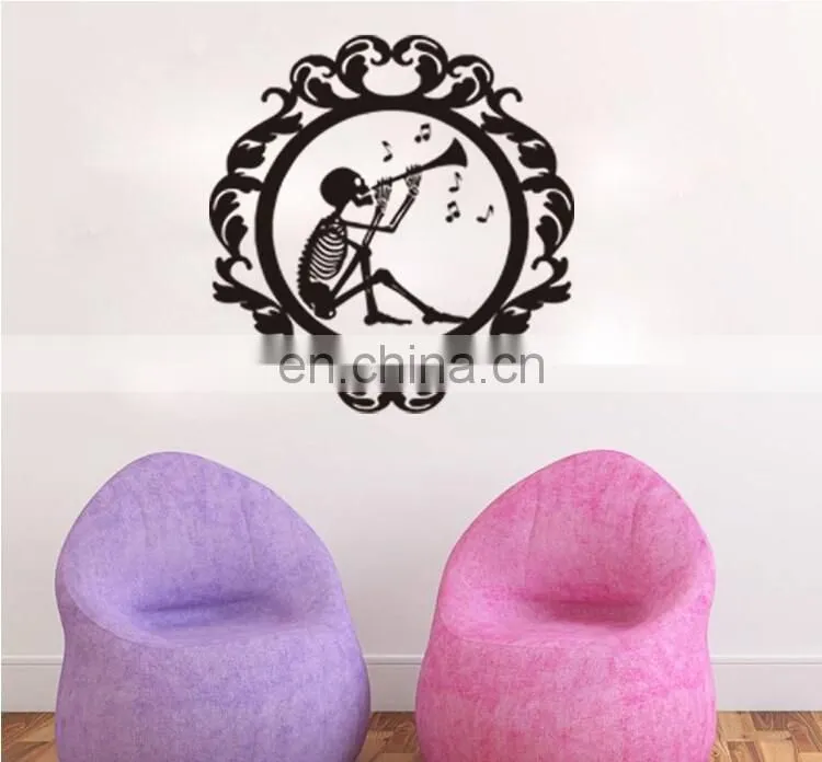 Halloween Theme Skeletons Frame Window/Wall Sticker Halloween Decoration Home Decoration