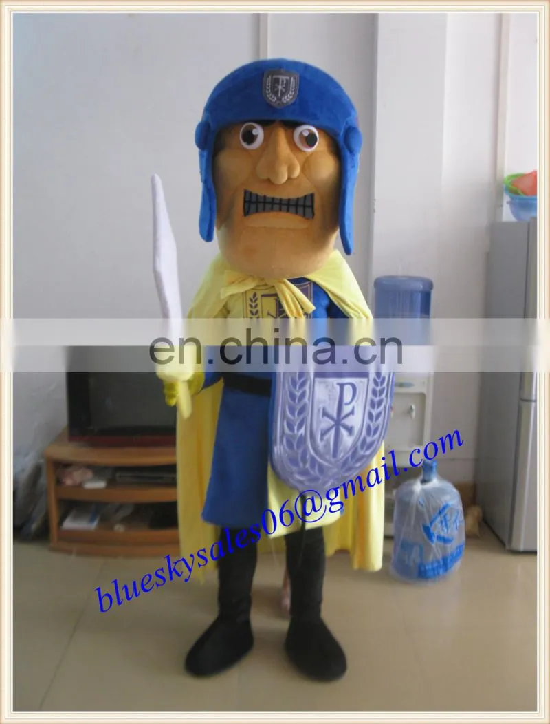 2014 custom made solider mascot costume with shield