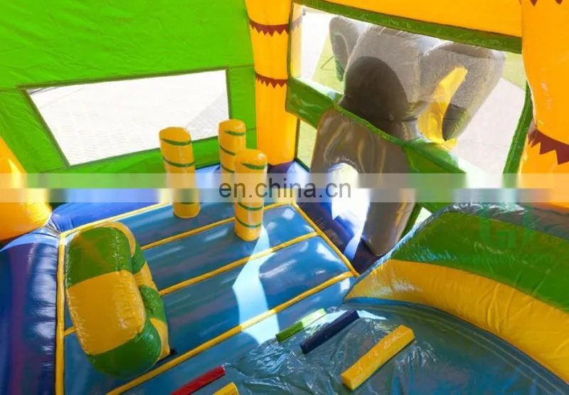 HI promotion!! Elephant inflatable bouncer with water slide, kids slide bouncer pool