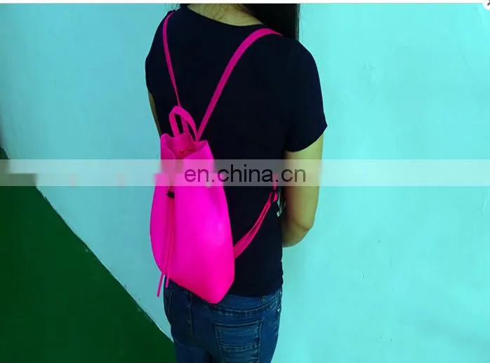 Hot sale En-friendly Candy colors backpack silicon rubber kids school bag