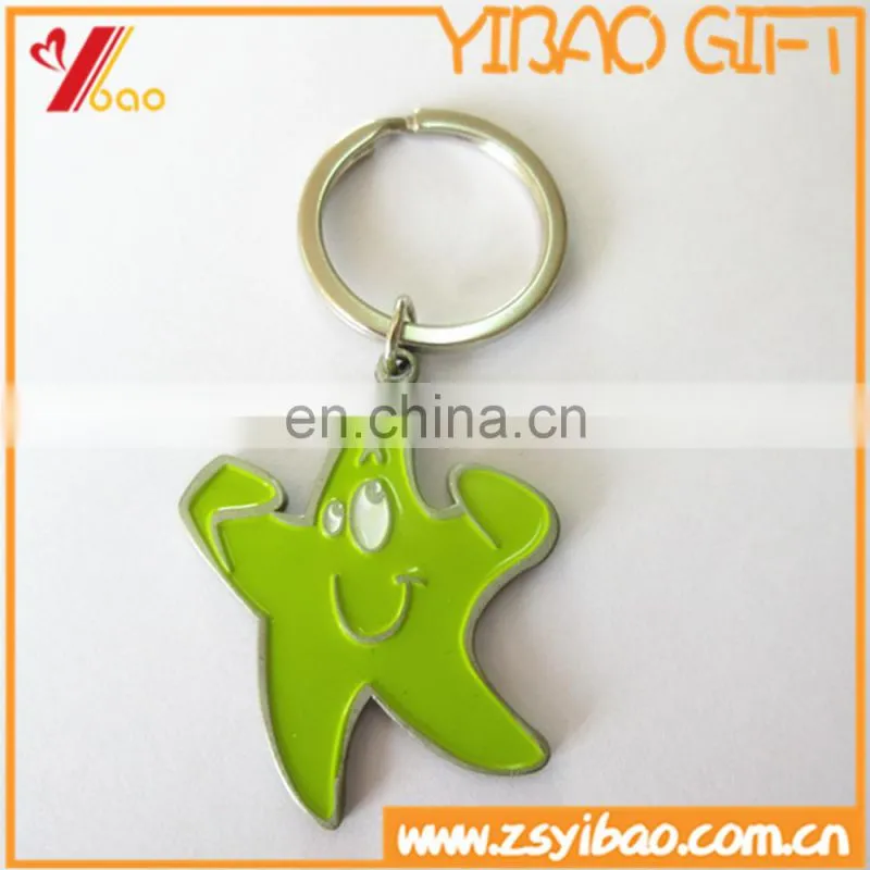 2D soft-enamel metal keychain with customized logo
