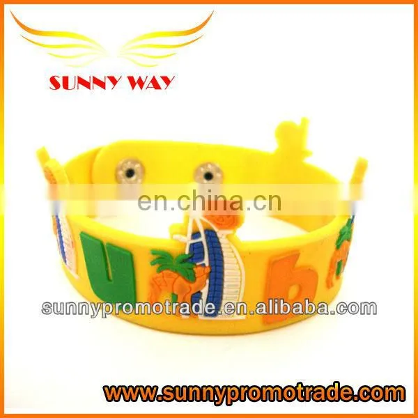 popular embossed logo soft pvc wristband