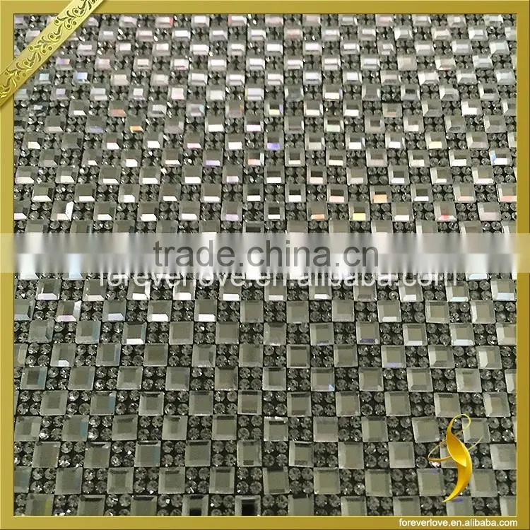 Fashion crystal heat transfer shoe decoration hot fix rhinestones strass mesh FRM-209