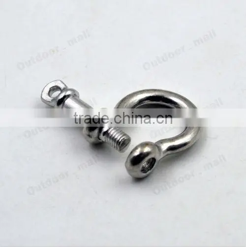 10 Pcs /Lot Silver Adjustable Paracord Buckle O-shaped Survival Shackle