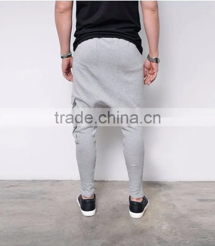 DOUBLE POCKET SLIM DROP BAGGY SWEATPANTS Black Standard Sports