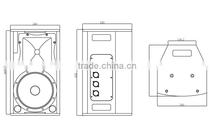 Alibaba trade assurance , 8 inch neodymium loudspeaker, stage monitor speaker