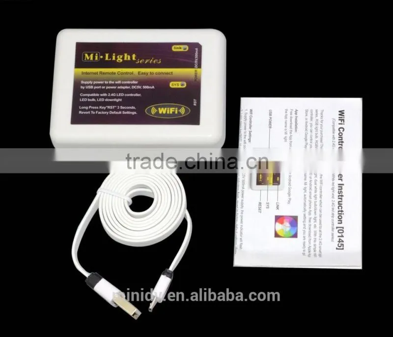 50000 Hours Lifespan 9W RGBW Mi.light E27 WiFi LED Bulb 6000-6500K Color Temperature Adjustable With Free Remote Android IOS APP