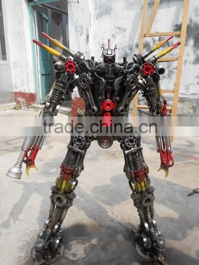 iron motif robot man for shopping mall