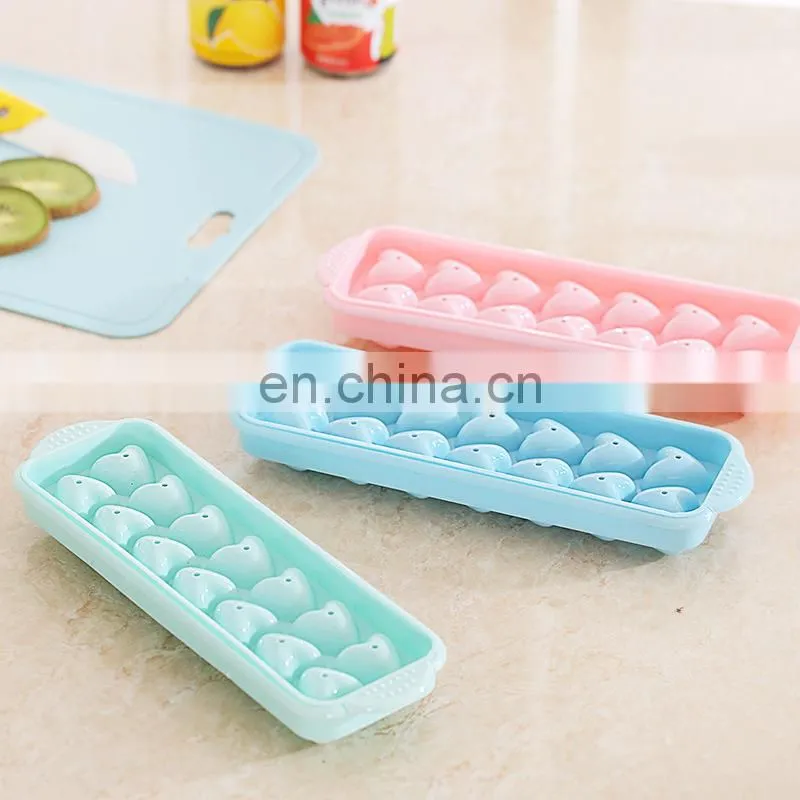14 Grid 3D Round Balls Ice Molds Plastic Molds Ice Tray Home Bar Party Ice Hockey Holes Making Box Molds With Cover DIY Moulds