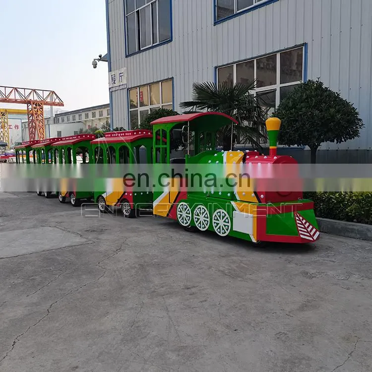 20 seats trackless train rides amusement park equipment electric trackless tourist train for sale