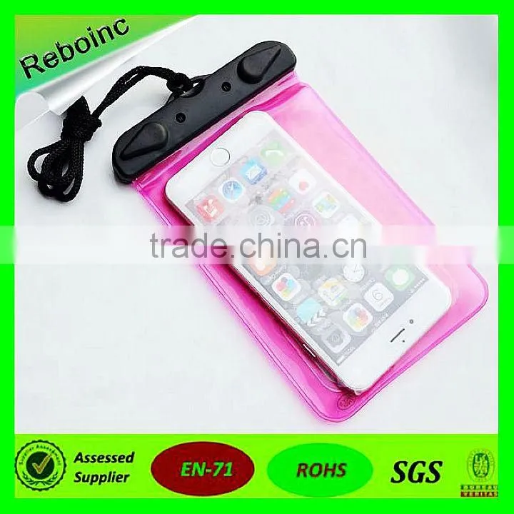 new fashion shining drift sand star dry bag waterproof phone bag case for iphone 6 plus purple blue