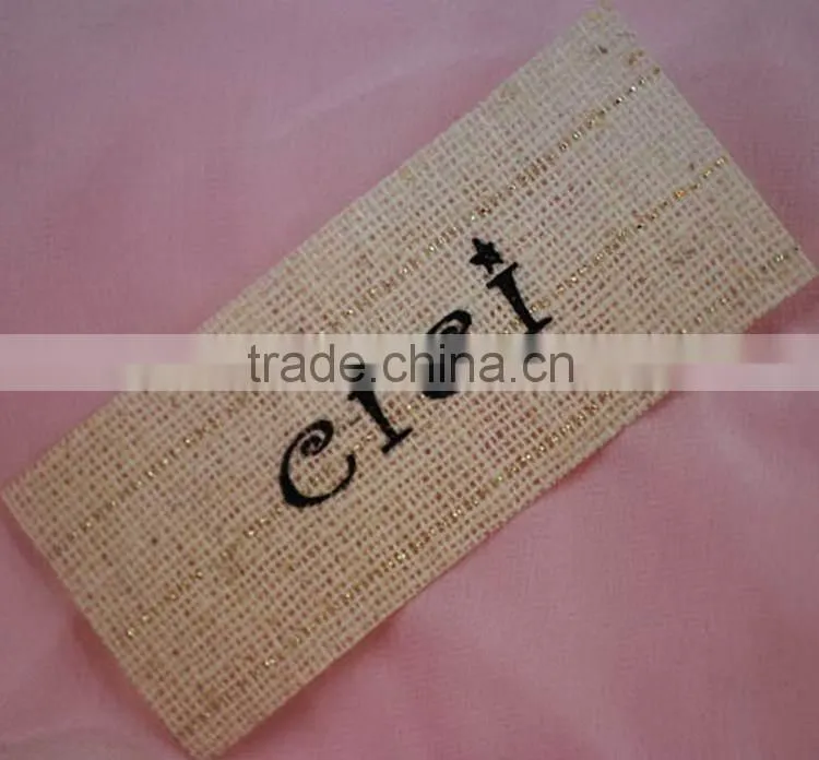 Cost price economic cloth printed label for garments
