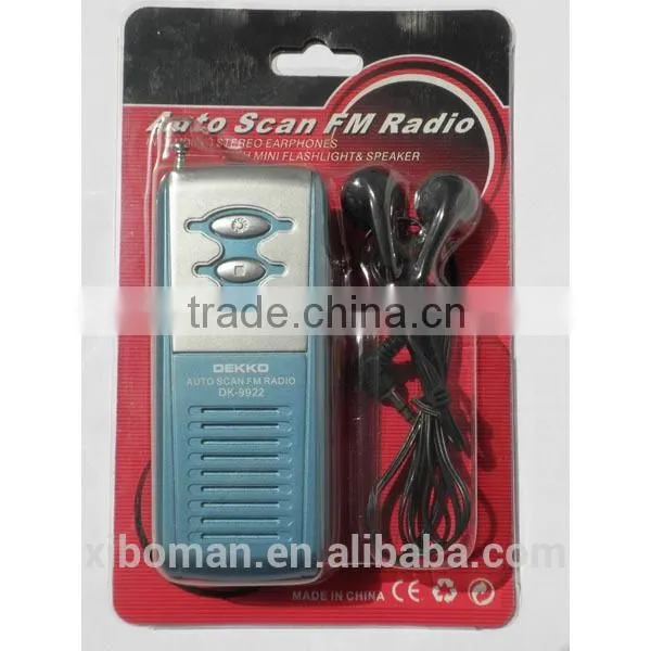 DK-9922 abs plastic fm auto scan radio