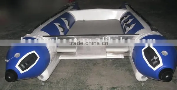5 person aluminum floor stainless steel transom inflatable catamaran sports boats