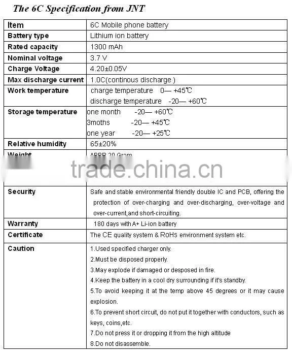 battery charger,china factory,6C,1300mAh