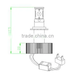Hot sell ultra bright LED headlamp, headlight H7 18W