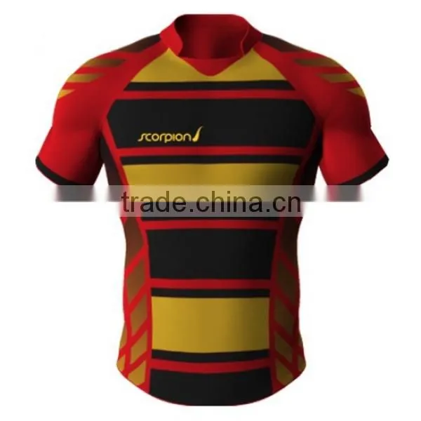 Blank Rugby League Football Jersey/Short Sleeve Rugby Jersey/Rugby Teamwear