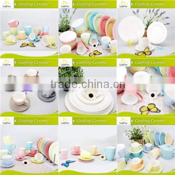 Liling Porcelain dinneware set in decal logo for restaurant