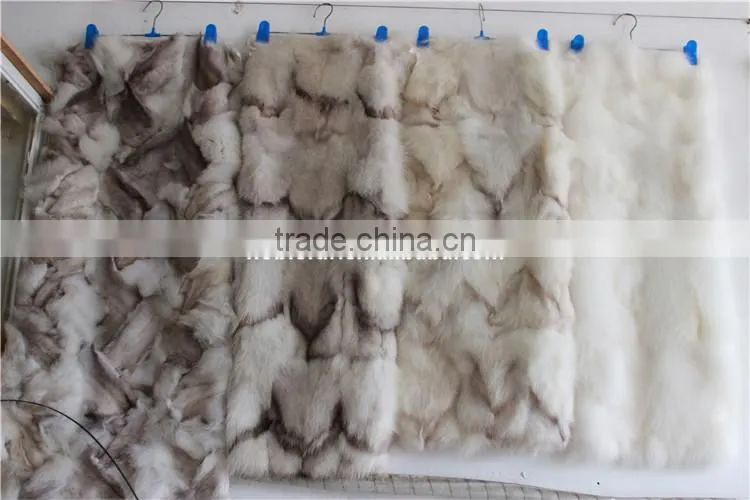 Real Fox Fur Plates Splice Fox Blanket For Garment Textile