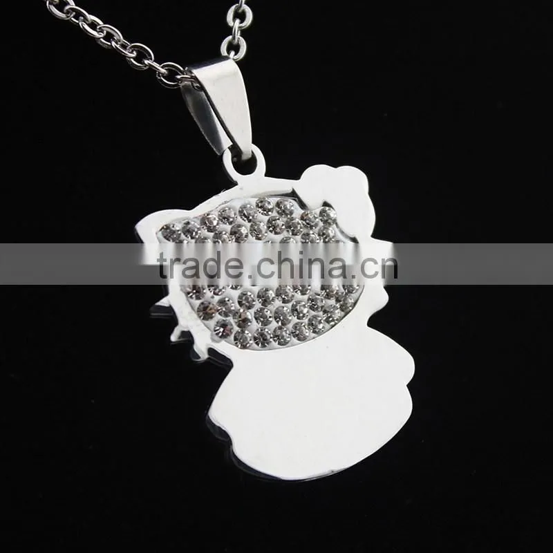 High-grade stainless steel pendants cat necklace cartoon necklace wholesale