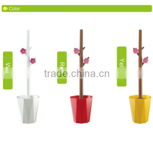 D543 flower plastic toilet brush toilet brush holder toilet brush