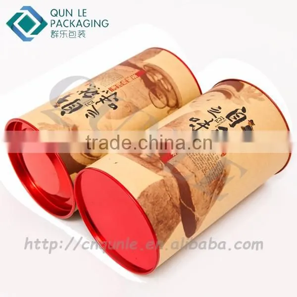 Custom with Dome Tinplate Lid Paper Tube Packaging Boxes
