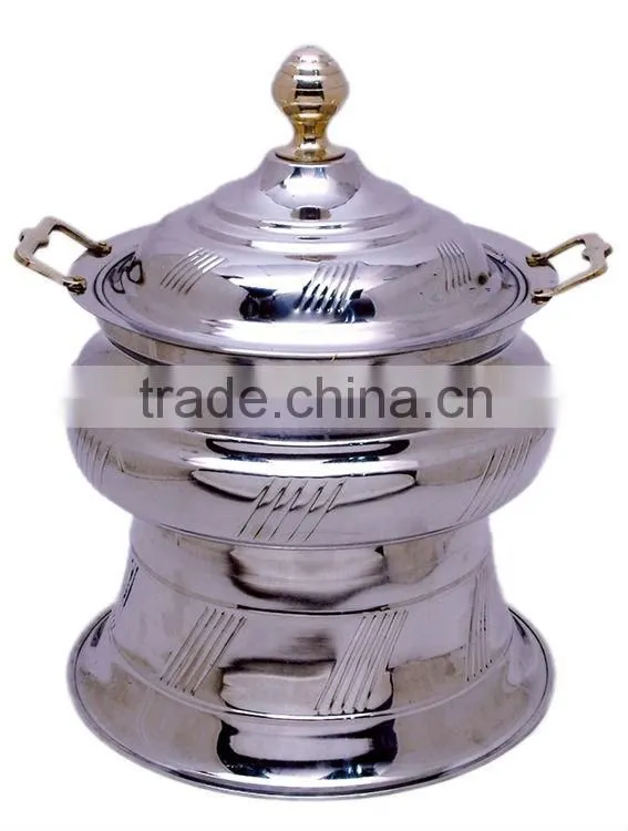 Steel Cheffing Dish, Wedding & Party utensils, food serving dish, hot keeping dish, Catering item, Hotel & Restaurant utensils