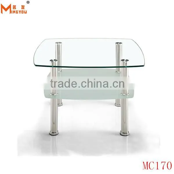 cheap tempered glass sofa side table
