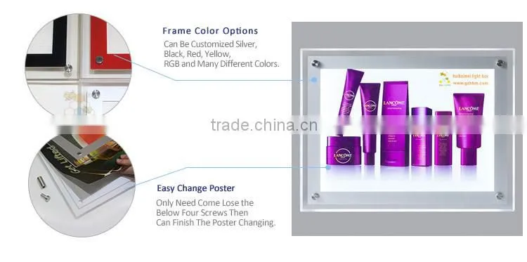 Hot Sell CE & ROHS el advertising light box for advertising display