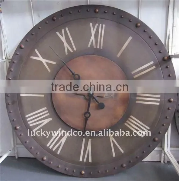 LWYW3324 big Metal decorative wall clock
