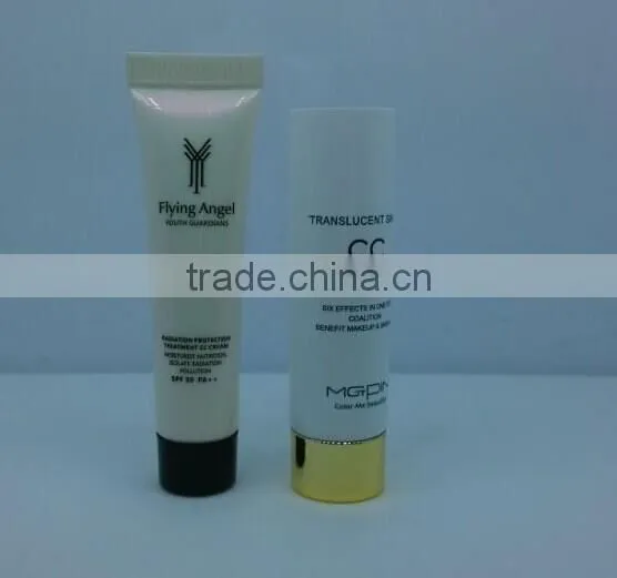 Dia 19MM packing tubes for cosmetics, white PE tube with screw cap