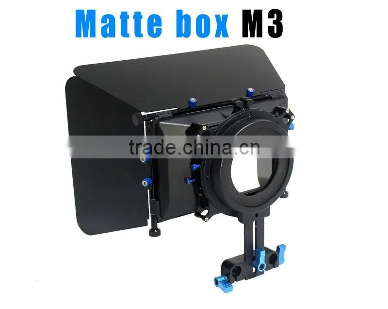 Matte box M3 for 15MM rail rod support follow focus 550D 60D 600D 5D2 dslr camera