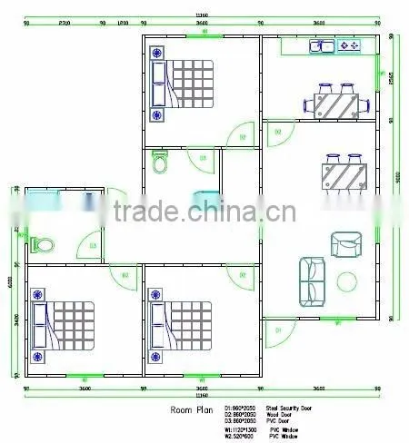 Hot galvanized steel structure house fire proof foam cement house with low cost