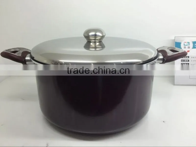 Quality Aluminum Pressed Non-stick Soild Stainless Steel Lid Casserole/Casserole Set