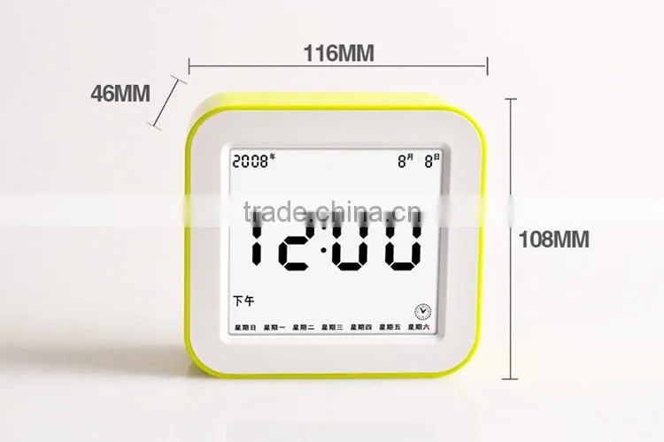 New Design Promotional Smart Digital Rotation Control Functions Auto ISO Night Light Bedside Electric Desk Calendar Clock