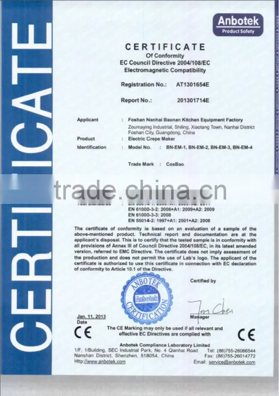 Commercial Double Heads Electric Crepe Maker Pancake Machine With CE Approval 400mm plates