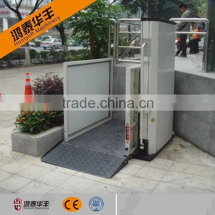 Outdoor electric wheelchair lift small elevator for homes with no rust ce price