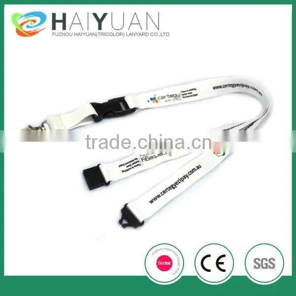 print tubular polyester lanyards with safety breakaway
