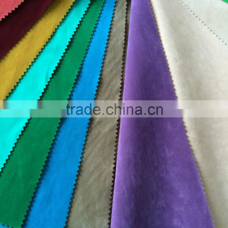 soft double-sided green flock fabric for handbag shoes boots