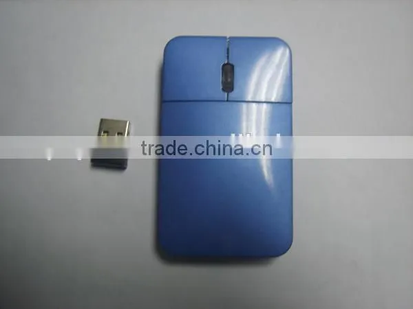 Rechargeable 2.4G Wireless Flat Slim Mouse with Led LOGO for promotional gift