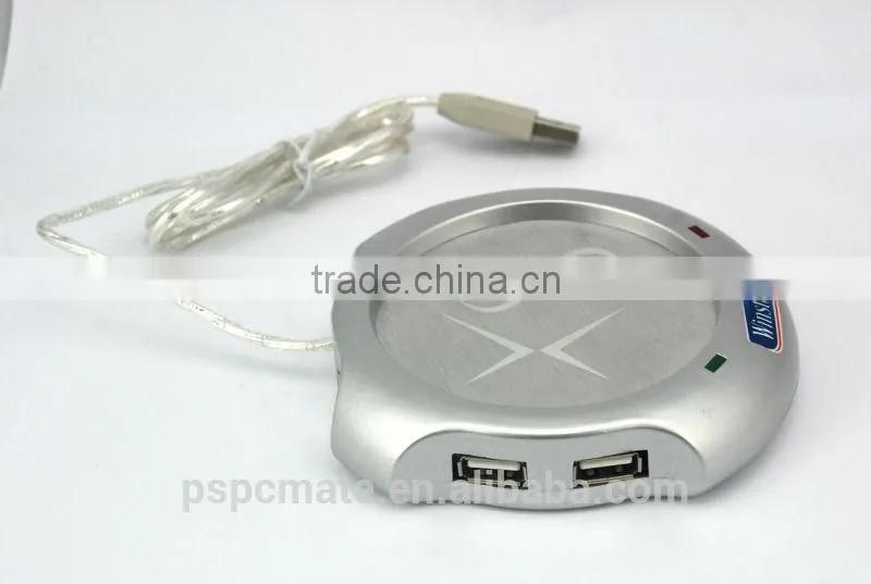 USB Mug Coffee Tea Cup Warmer Heater with 4 Hubs