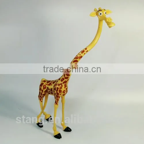 Madagascar Anime Dreamworks Giraffe Figure.Plastic Flexional Neck.