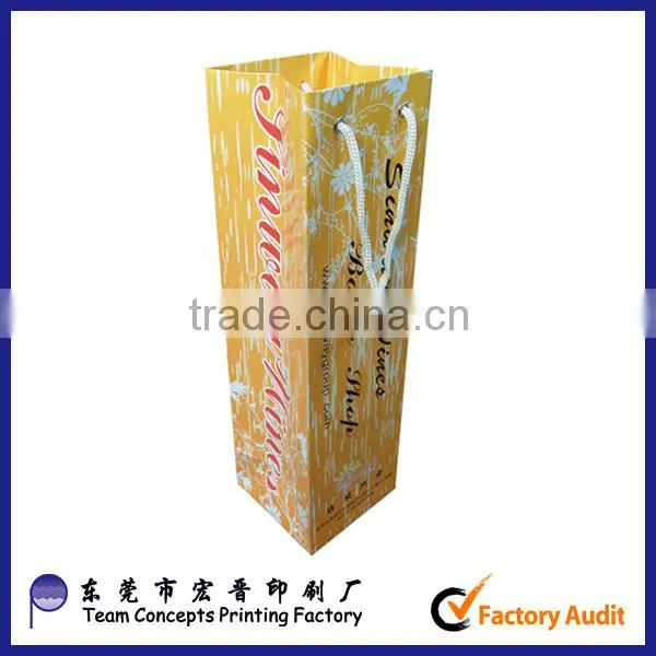 France luxury paper wine bag made in China