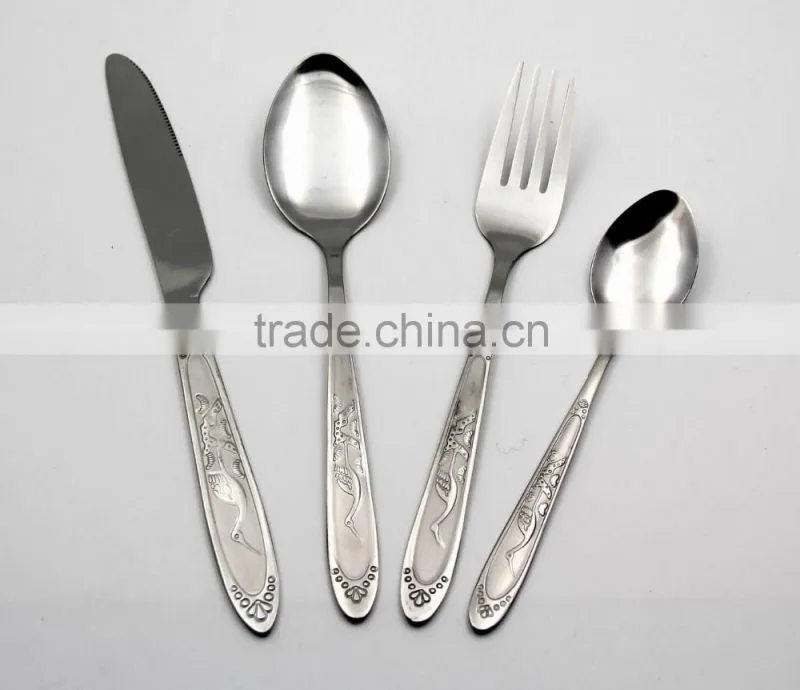 China best quality multi-purpose stainless steel spoon fork knife sets in kitchen and restaurant