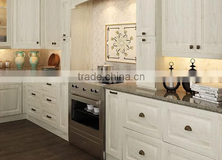 Latest European Style Solid Wood Apartment Kitchen Cabinet Units