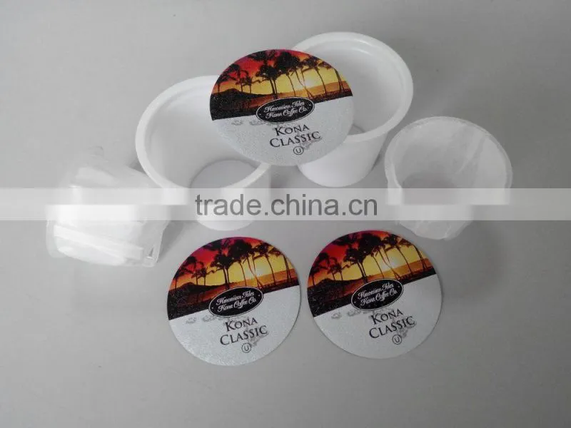 high quality empty K-cup for coffee packaging