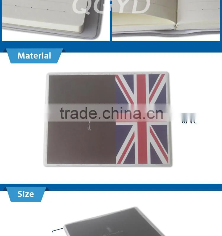flag of the United Kingdom printed in cover soft copybook notebook