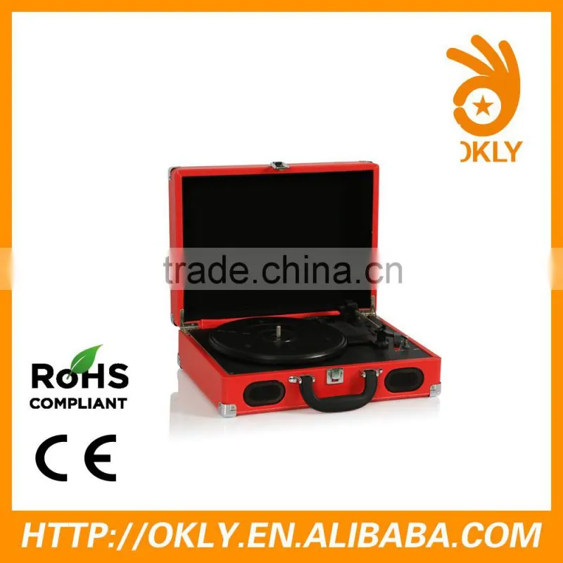 Hotter Vinyl Converting Turntable portable suitcase vinyl turntable player